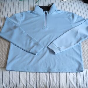 Greg Norman Collection Light Blue Zip Up Sweater